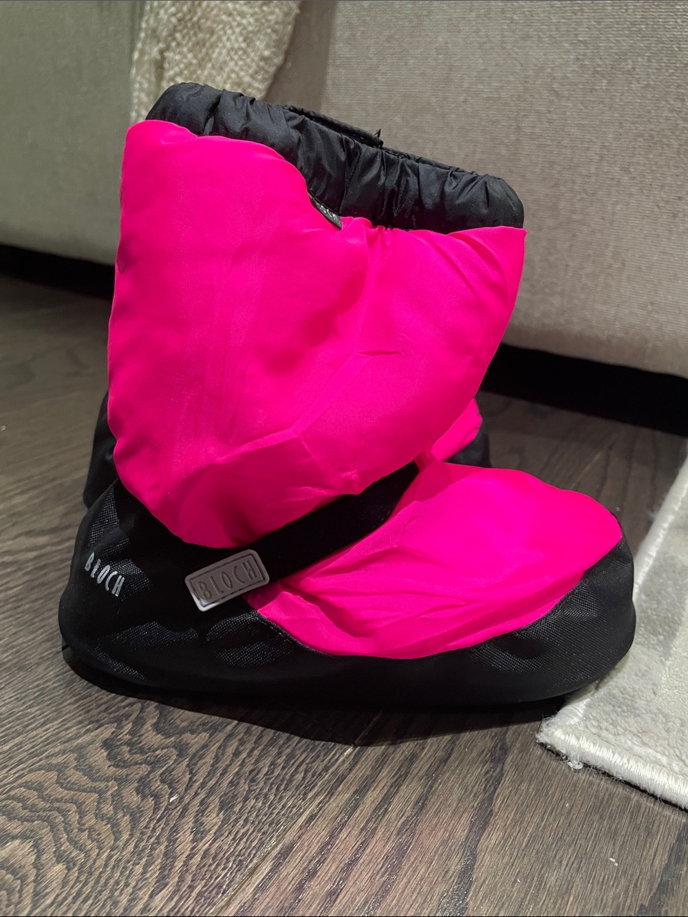 M Bloch Pink and Black Dance Booties
